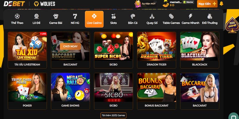 Đôi nét về game Debet Baccarat